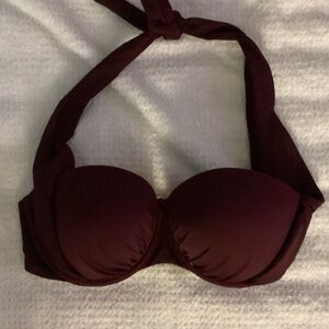 Victoria's Secret Burgundy Bikini Top NWOT